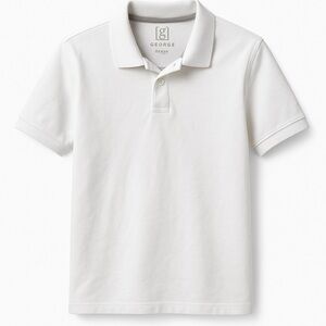 George White Polo Shirt Men’s Small Classic Casual Short Sleeve
